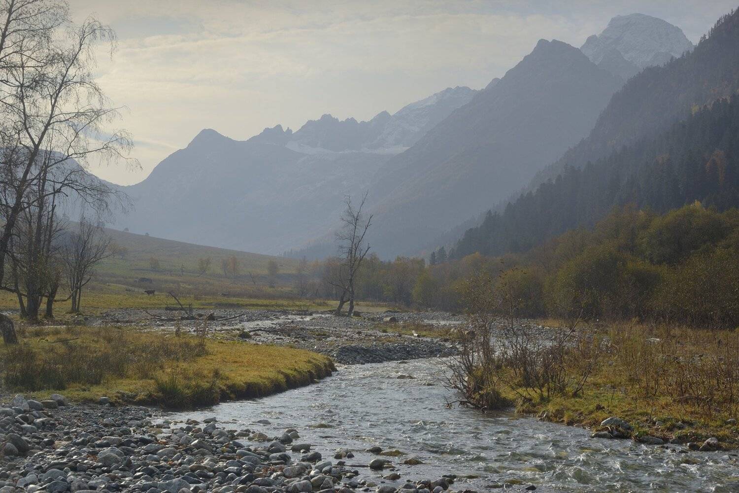 горы осень архыз утро, Александр Жарников