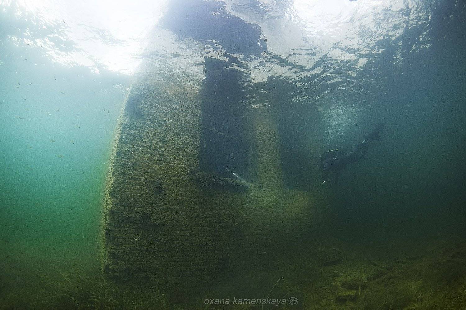 underwater wreck diver mine rummu, Оксана Каменская