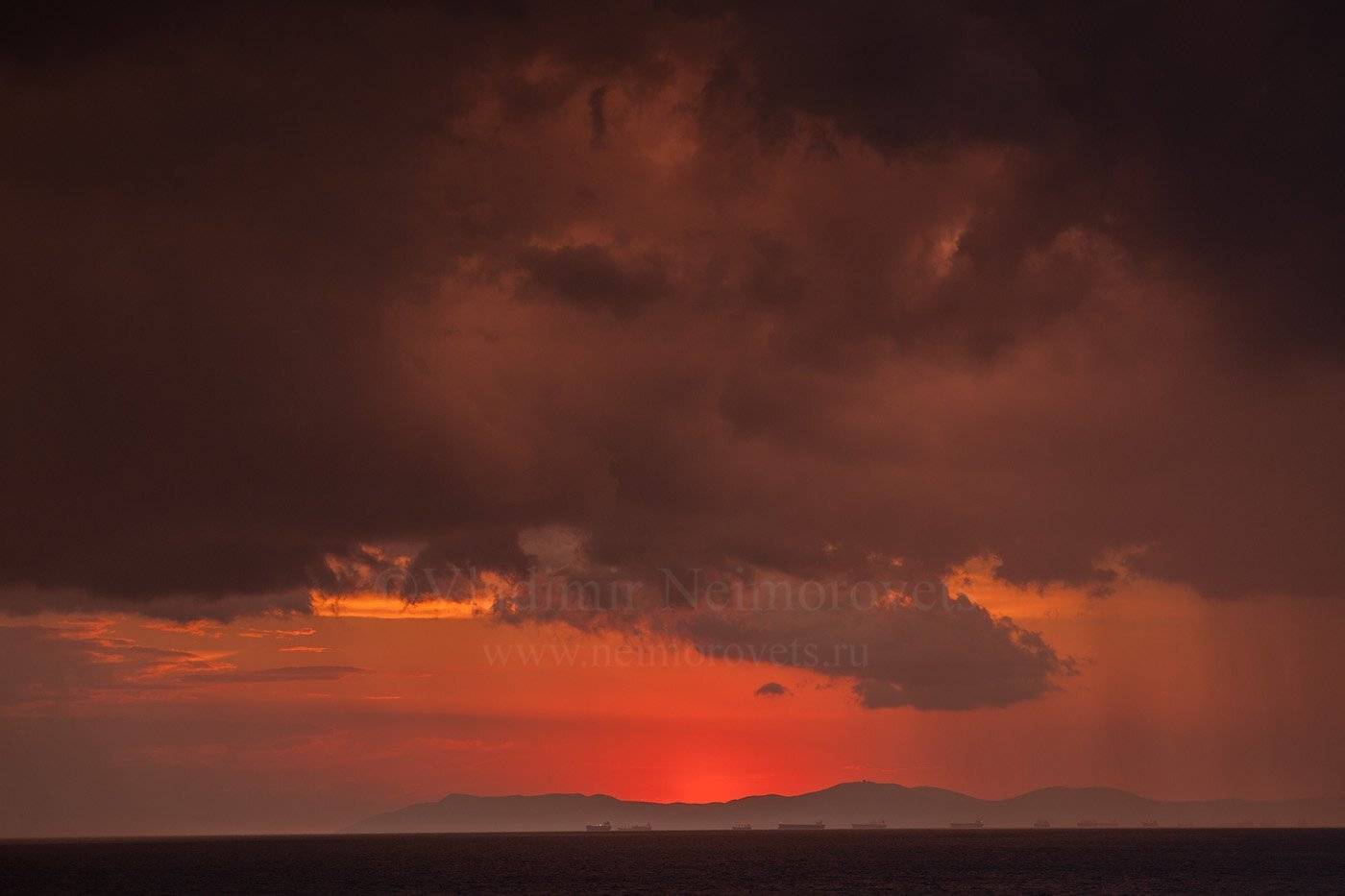 чёрное море, джанхот, штормовое предупреждение, небо, тучи, закат, sunset, dawn, dramatic sky, dusk, moody sky, evening, black sea, storm warning, dzhankhot, Владимир Нейморовец