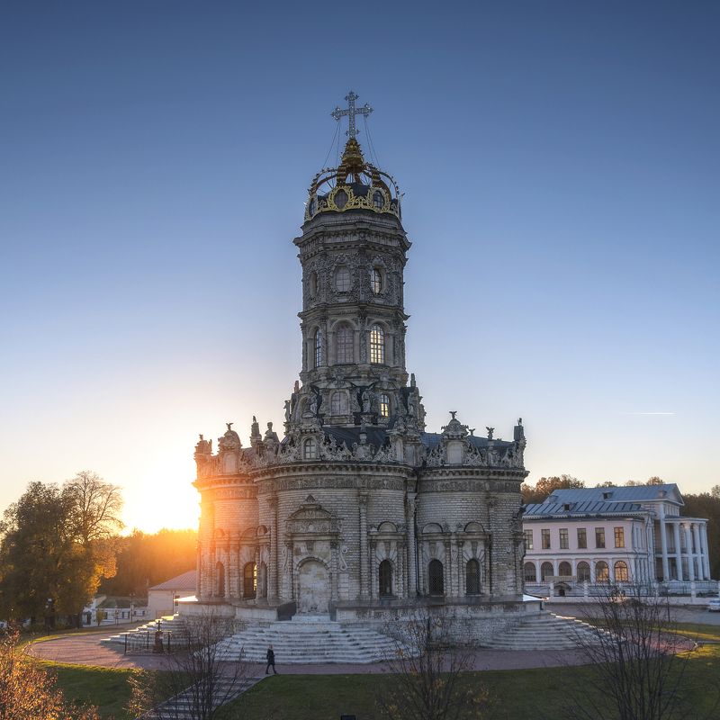 осень,храм,закат,солнце,усадьба,россия,подольск В лучах солнечного света! фото превью