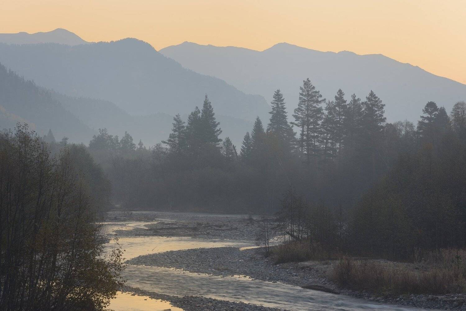 горы осень архыз утро, Александр Жарников