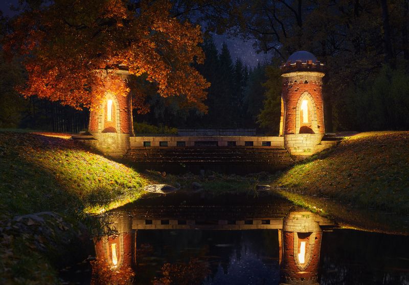 пушкин, екатерининский парк, красный каскад, подсветка Волшебные сны Турецкого каскада фото превью