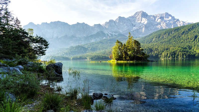 Morning at Eibsee фото превью