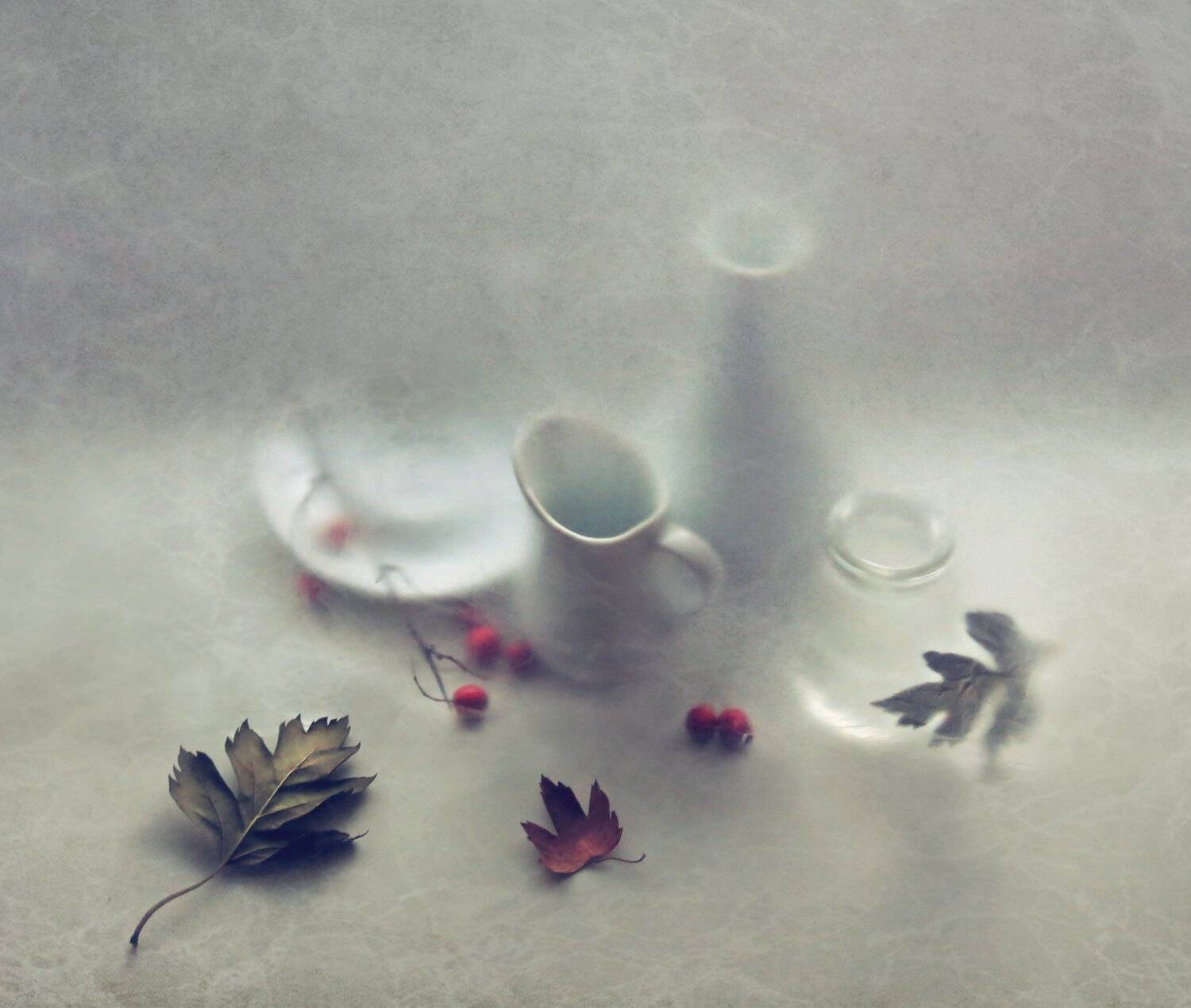 красные ягоды, посуда, Елена Лысенко