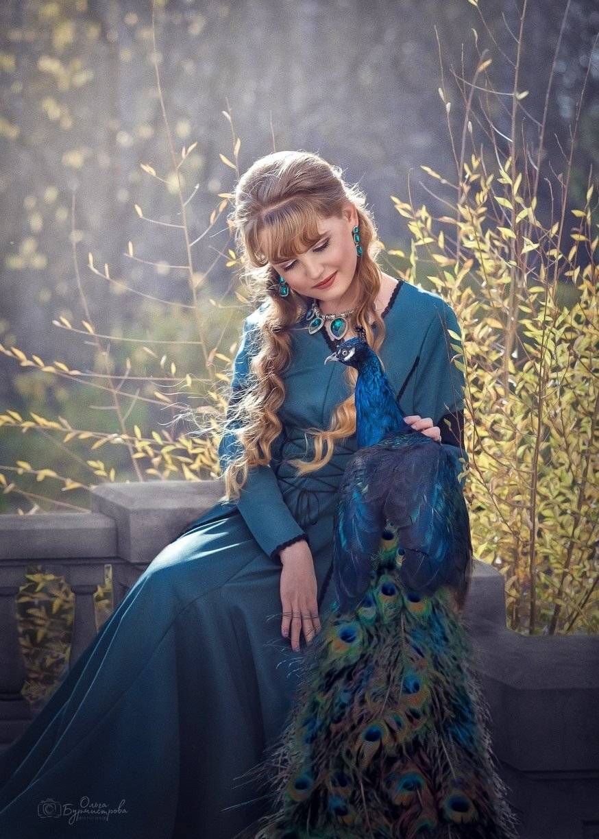 фото в образе, сказка, арт фото, фото с павлином, Ольга Бурмистрова