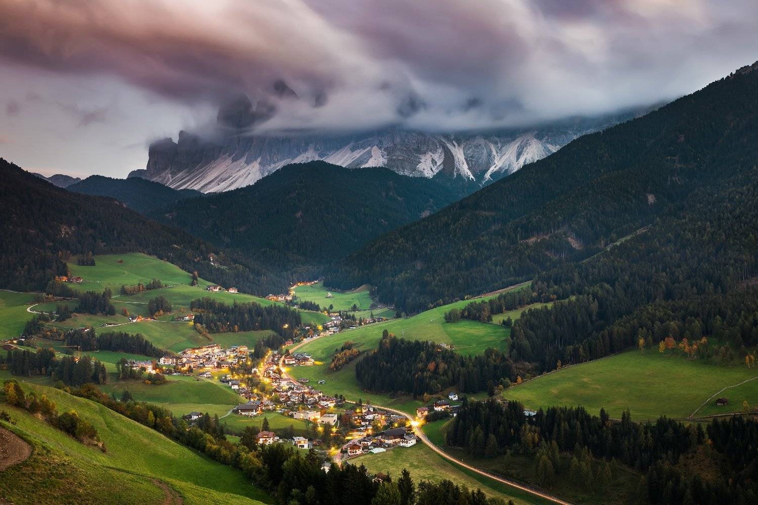 доломиты, закат, италия, санта маддалена, Антон Петрусь
