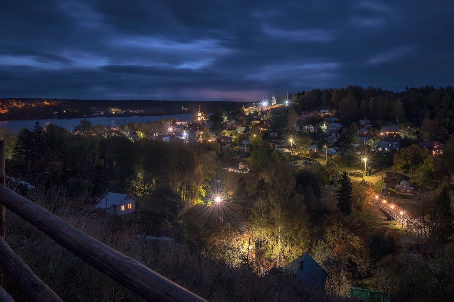 плес, ночь, осень, золото, листопад, волга, город, левитан, краски, сентябрь, Андрей Чиж