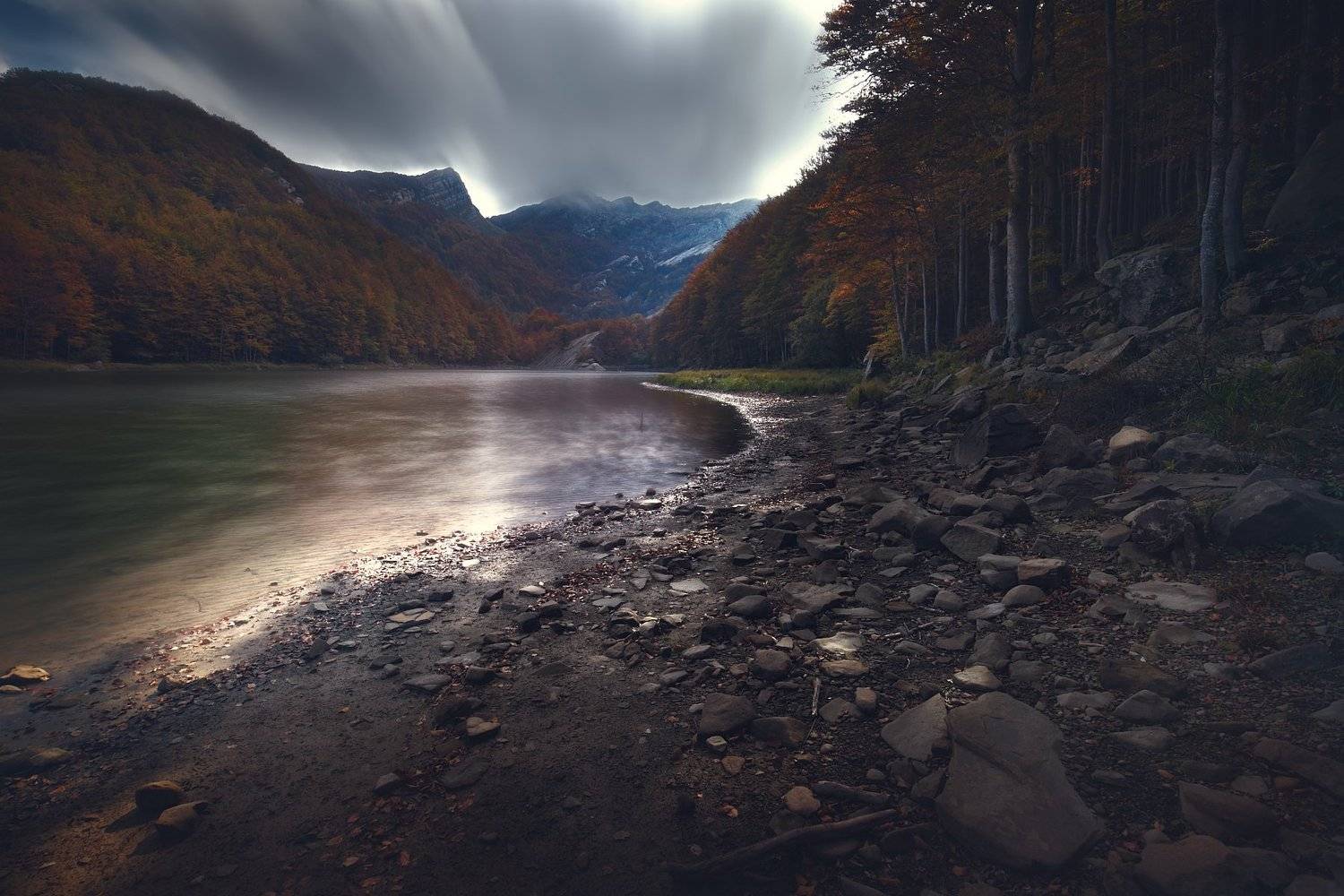 landscape  lake  long exposition, Silvano Sil Passalacqua