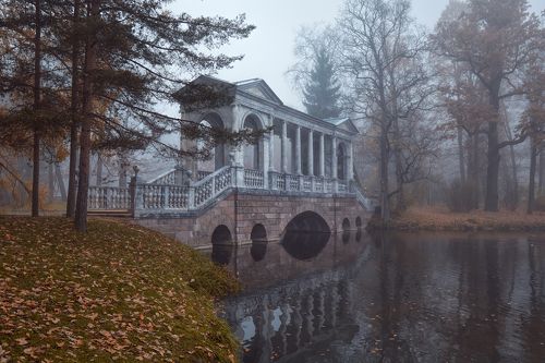 Туманное утро у Мраморного моста