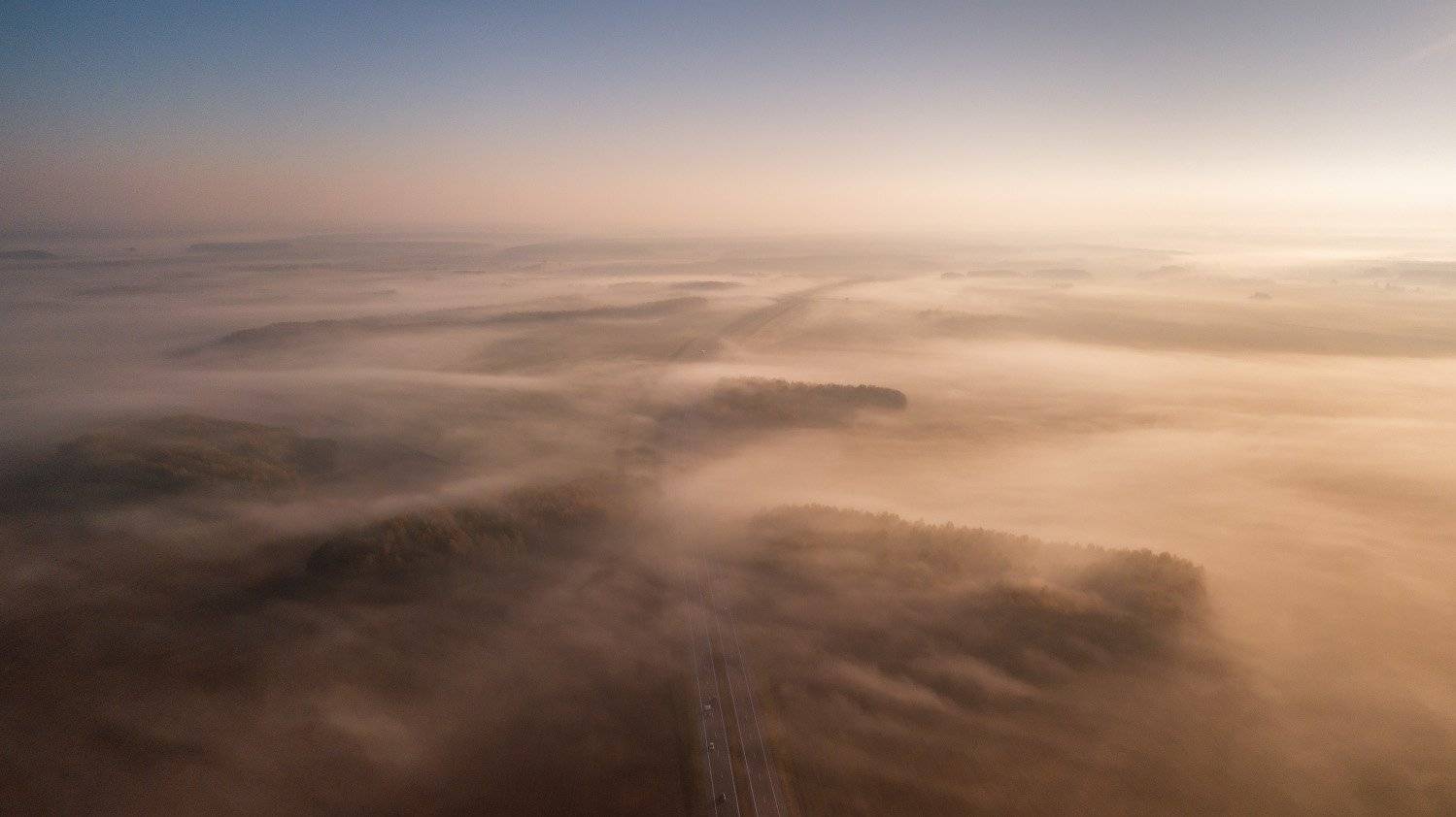 беларусь, дронофото, октябрь, осень, рассвет, туман, утро, Вейзе Максим