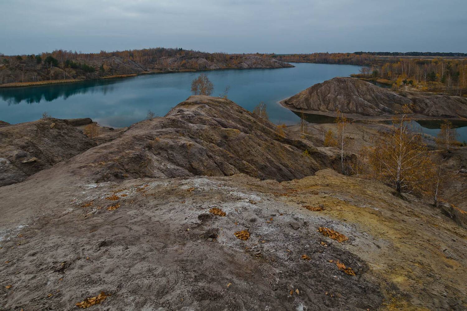 осень, карьер, терриконы, пейзаж, кондуки, Михаил Агеев