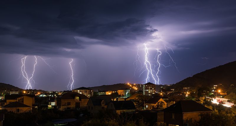 природа, стихия, гроза, молнии Опять гроза на белом свете ... фото превью