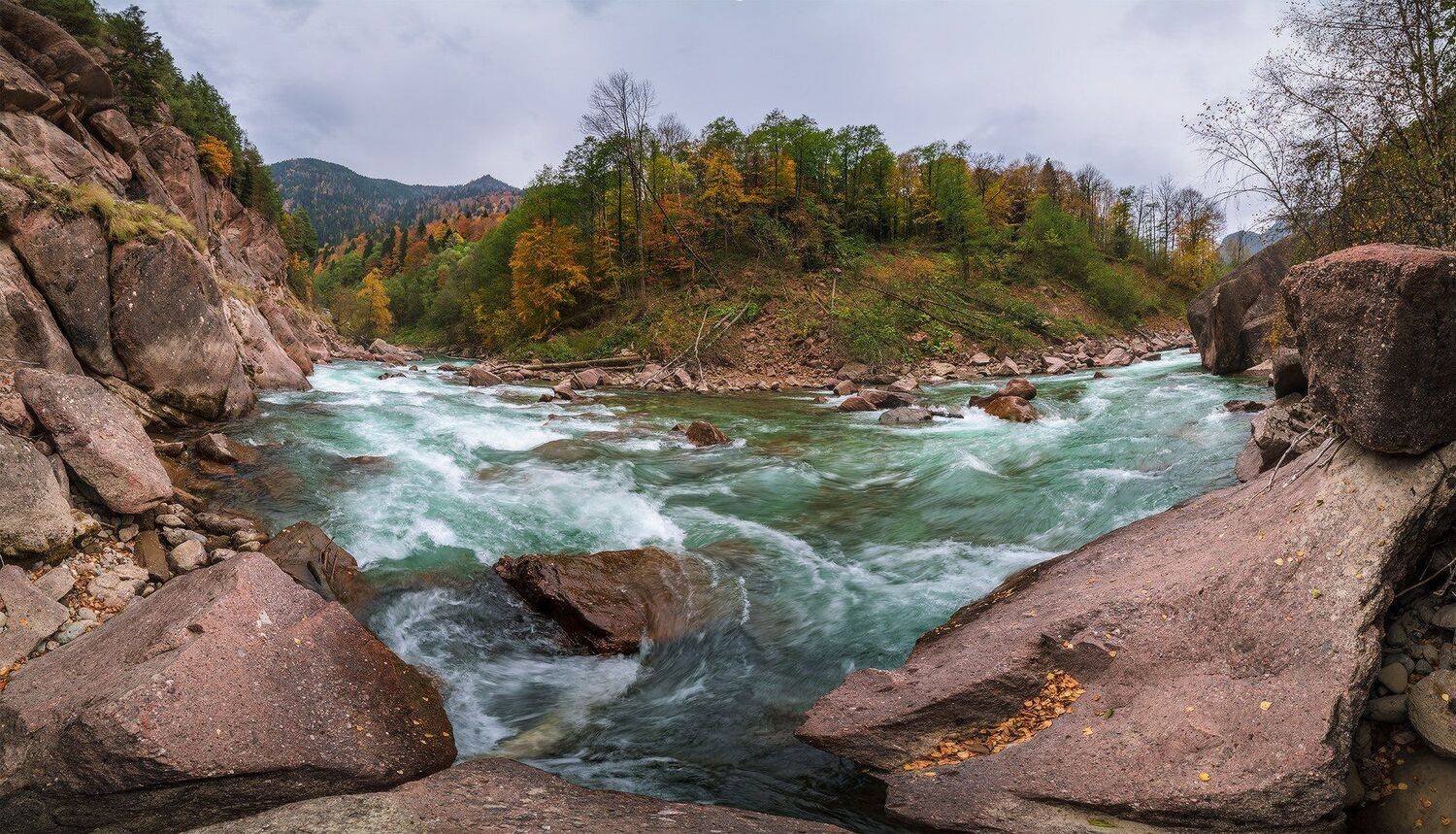 западный кавказ кчр большая лаба осень, Николай Мысливцев
