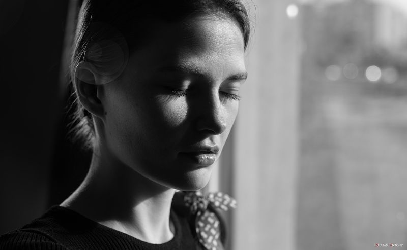 canon ef 50 f/1.8 stm, shaban antony, canon 5d, portrait, black and white Катя фото превью