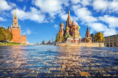Спасская башня и Собор Василия Блаженного