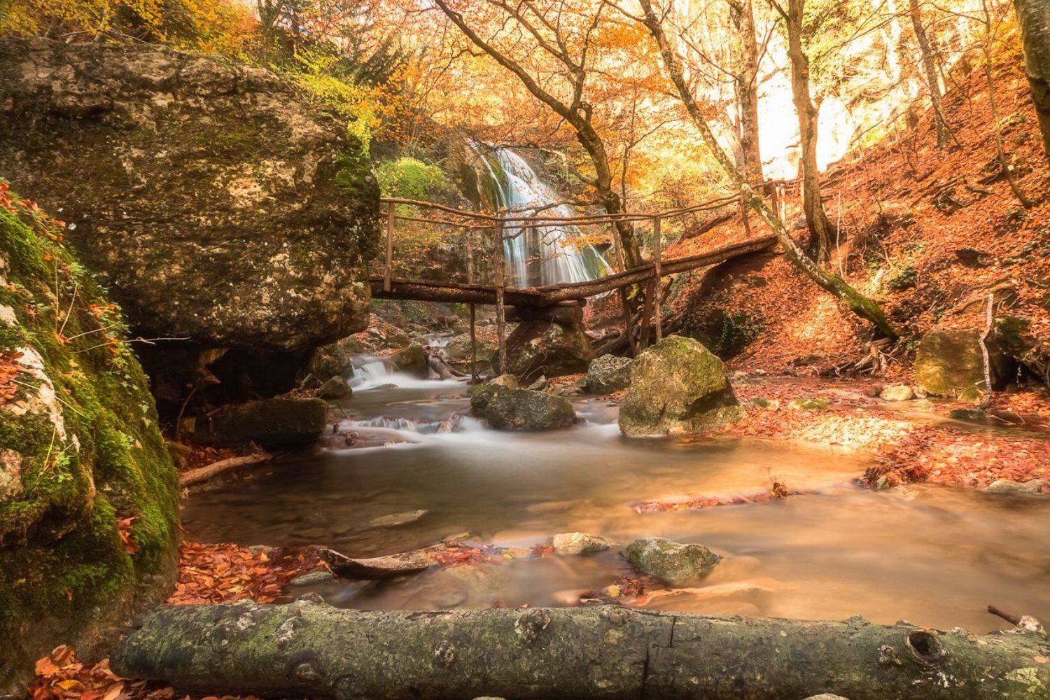 пейзаж, природа, водопад, Джур-Джур, осень, Лариса Николаевна Дука
