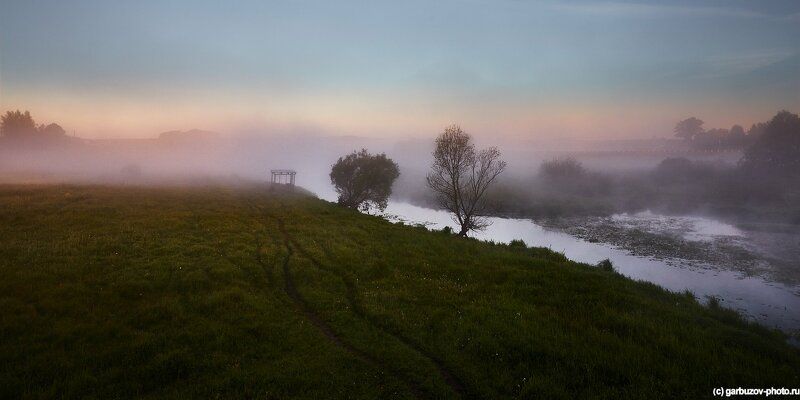 Рассвет на реке Солова.