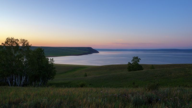 россия, сибирь, ангара, простор, вечер, russia, siberia, angara, open space, evening Там простор речной волны ... фото превью