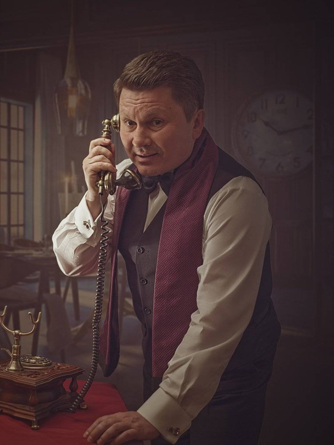 портрет, мужской портрет, портфолио актера, сенатор, ретро, винтаж, кабинет, интерьер, стеб, Дмитрий Толоконов