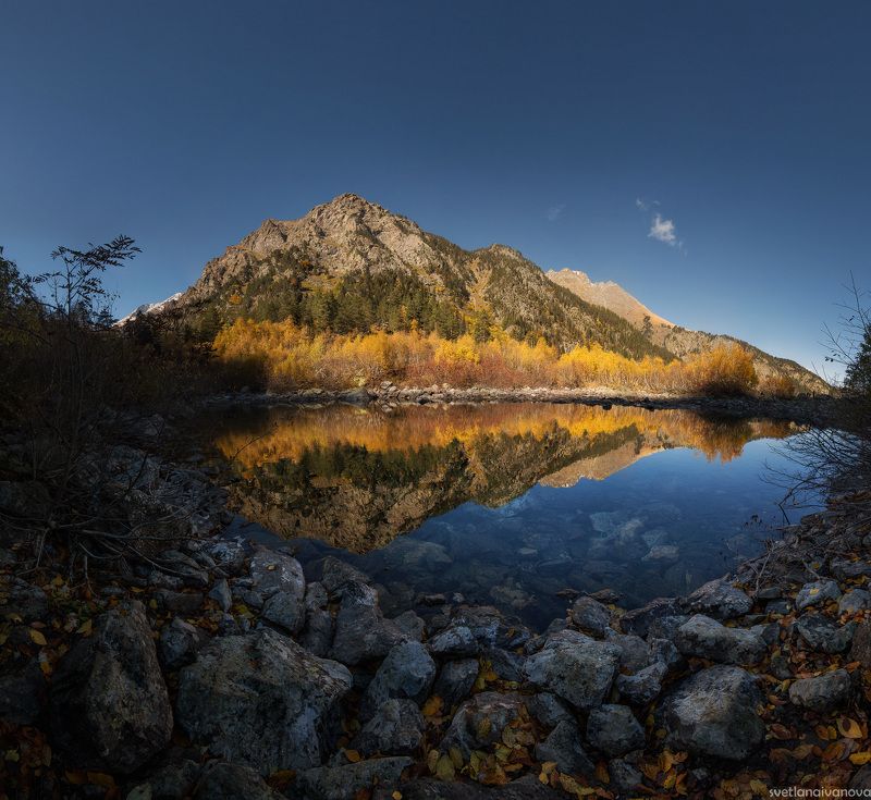 #домбай #кавказ #осень #бадукскиеозера #горы #кчр #теберда #dombay Осеннее золото Домбая фото превью