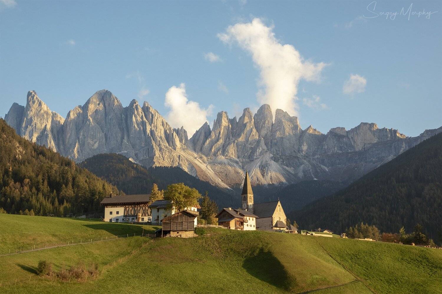 santa maddalena church. dolomites, Sergey Merphy