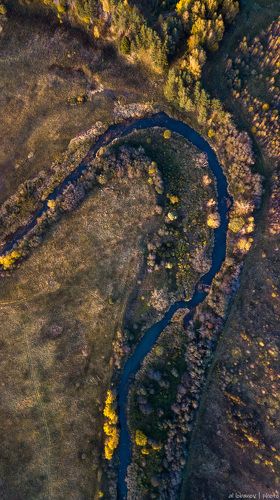 Осень на малой реке с точки зрения птицы