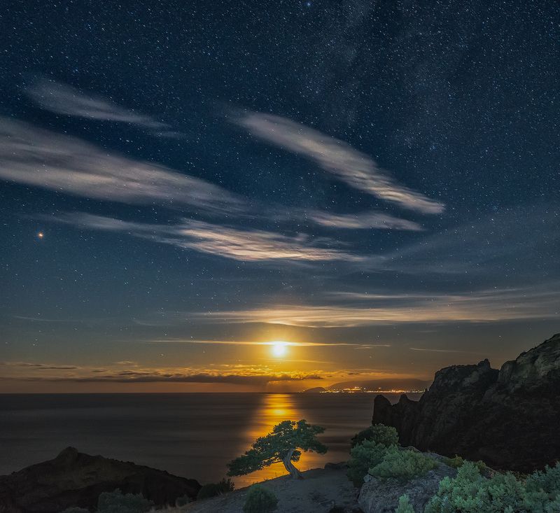 крым, новый свет, ночное фото, ночь, море, черное море, астрофотография, crimea, novyi svit, night photo, night, sea, black sea, astrophotography \