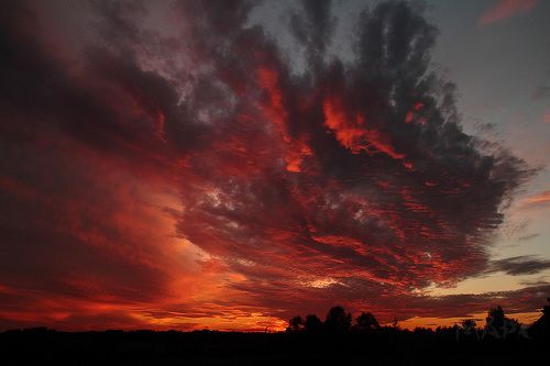Закат в деревне