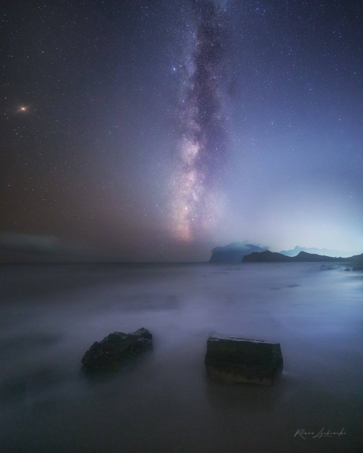 коктебель, роман любимский, море, млечный путь, ночь, пейзаж, крым, Роман Любимский