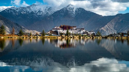 the Potala Palace  in Lhasa, Tibet