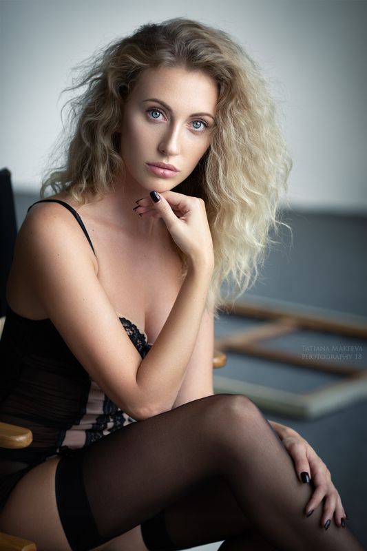 girl, blonde, body, lingerie, blue eyes, popular Sveta фото превью