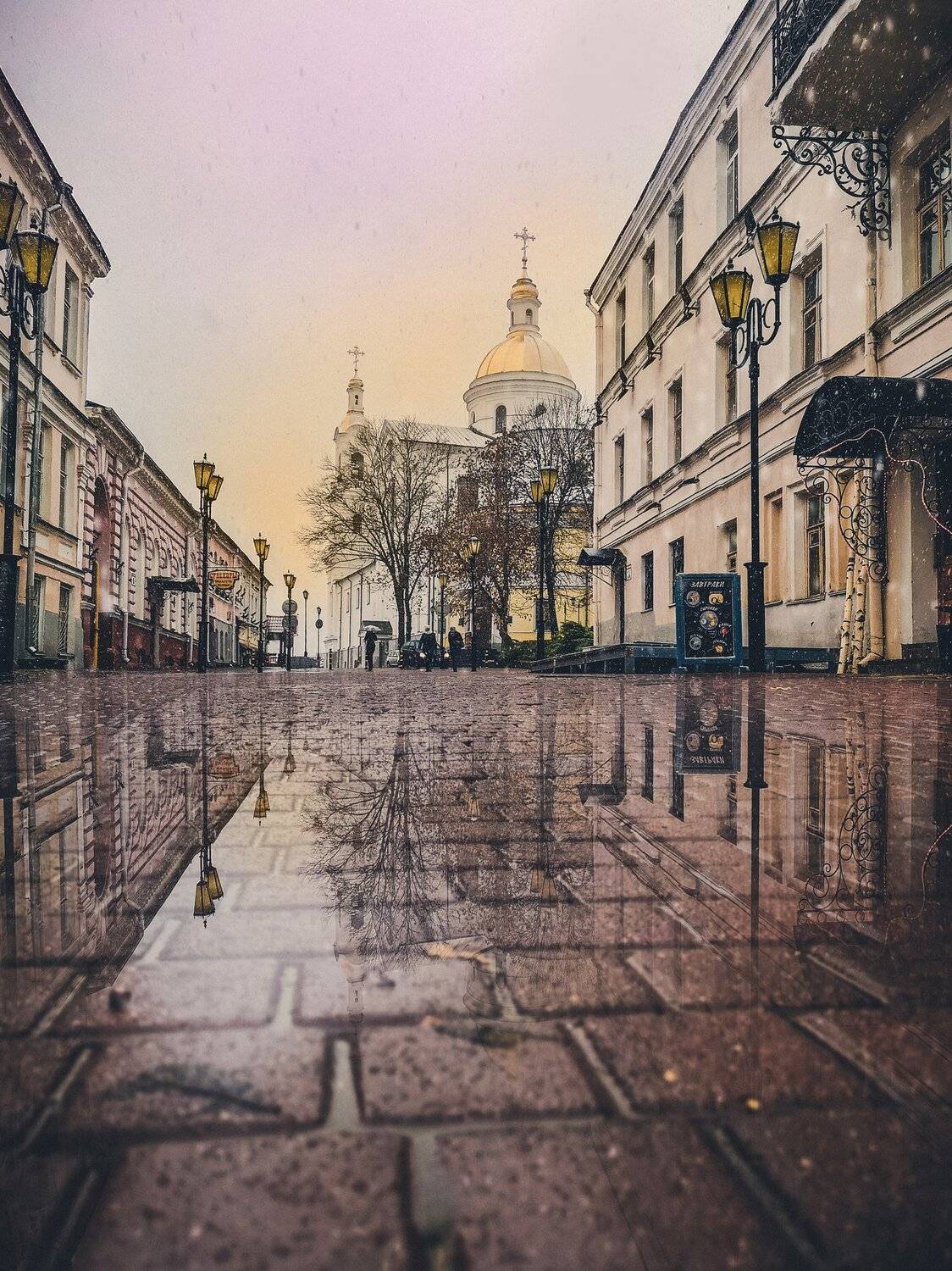 витебск, снег, осень, отражение, помолейко, pomoleyko, vitebsk, церковь, reflection, собор, Павел Помолейко