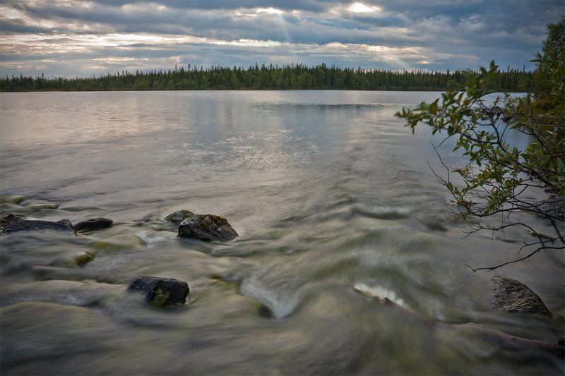 кольский, полуостров, озеро Перед ненастьем фото превью