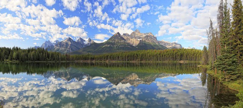 отражения, озеро, парк, банф, канада, джаспер *** фото превью