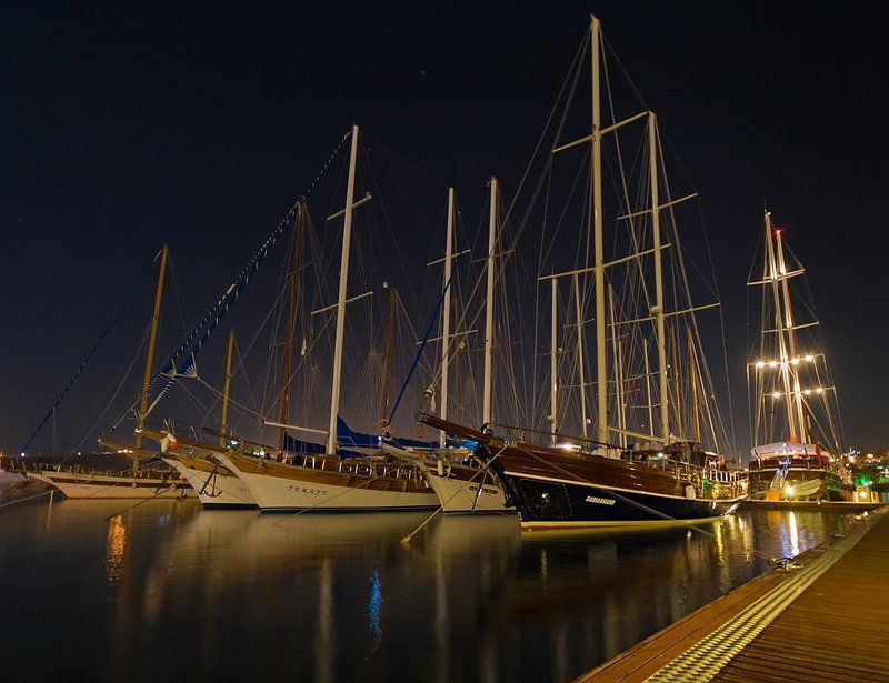port;, bodrum;, boats;, night Port Bodrum фото превью
