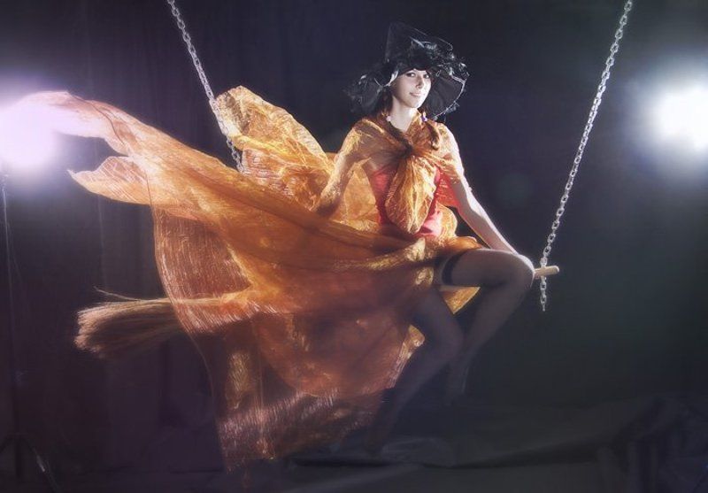 метла, ведьма, девушка, ветер *** фото превью