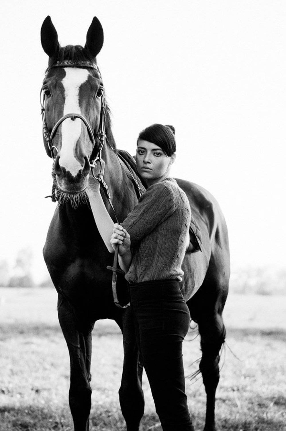 лошадь, девушка, портрет, Марченко Евгений
