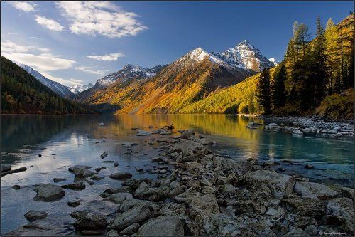 Утро на Кучерлинском озере