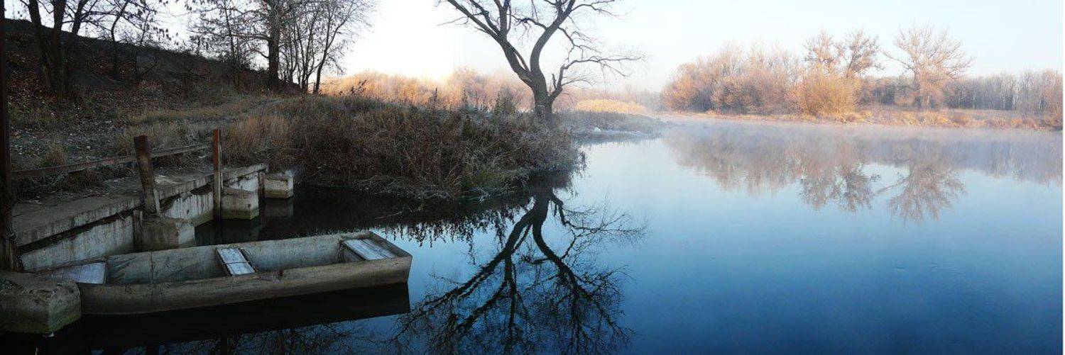 река, рассвет, лодка, донец, долгое, Золотарев Сергей