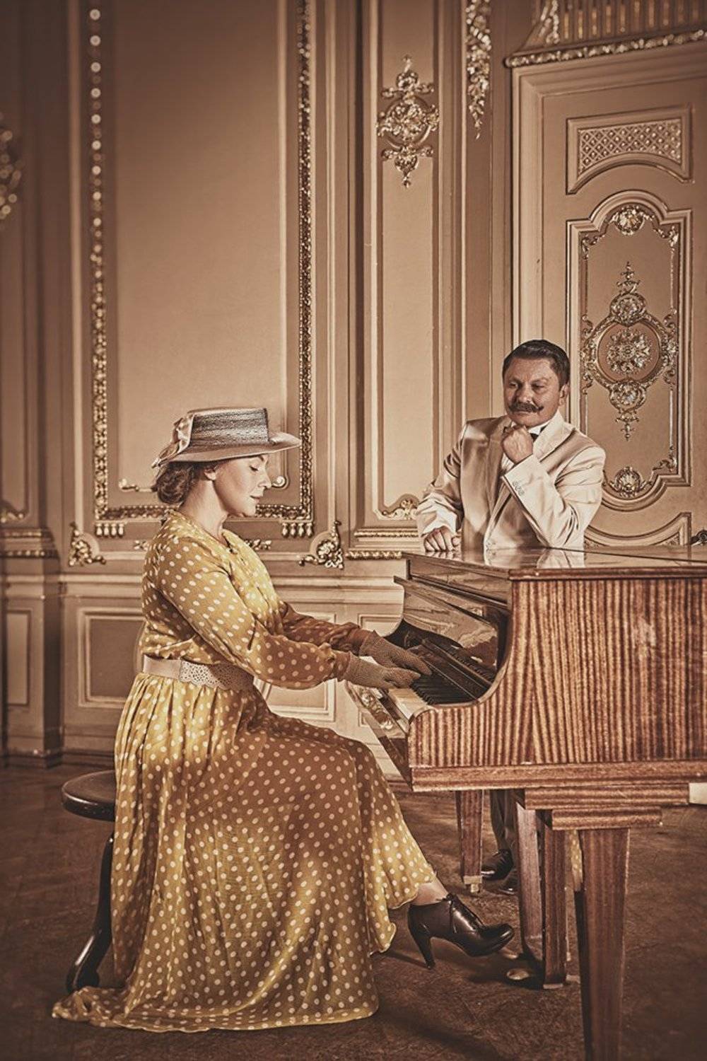 пара, семья, аристократия, буржуазия, ретро, винтаж, мужчина, женщина, рояль, музыка, ромнс, Дмитрий Толоконов