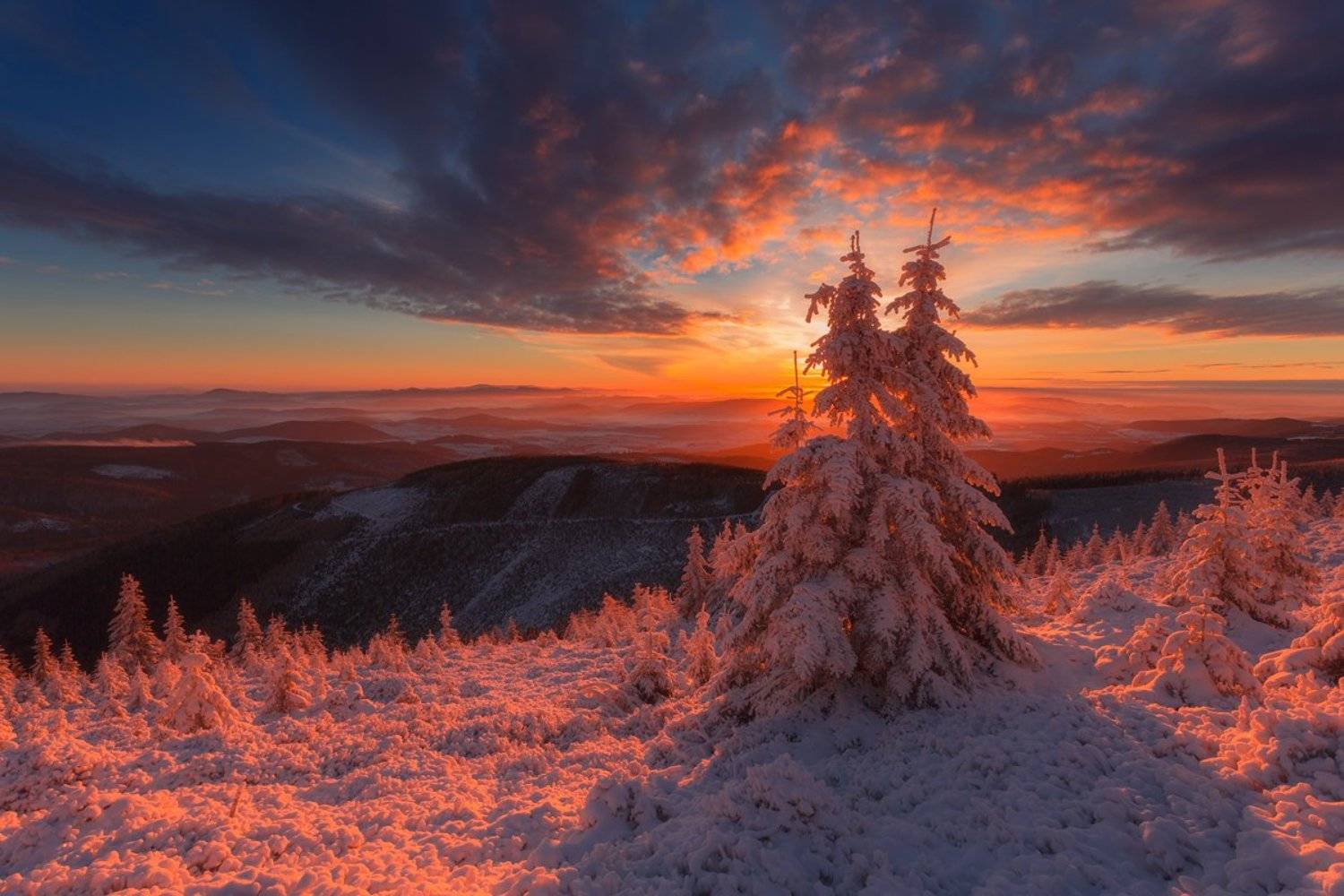 landscape,canon,sunrise,winter,sunrise, Iza i Darek Mitręga