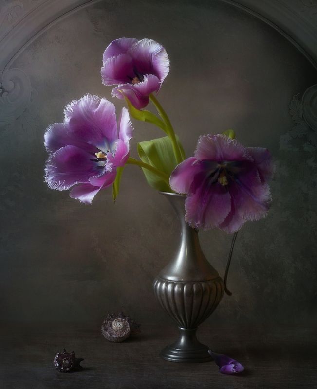 Тюльпаны и ракушки фото превью