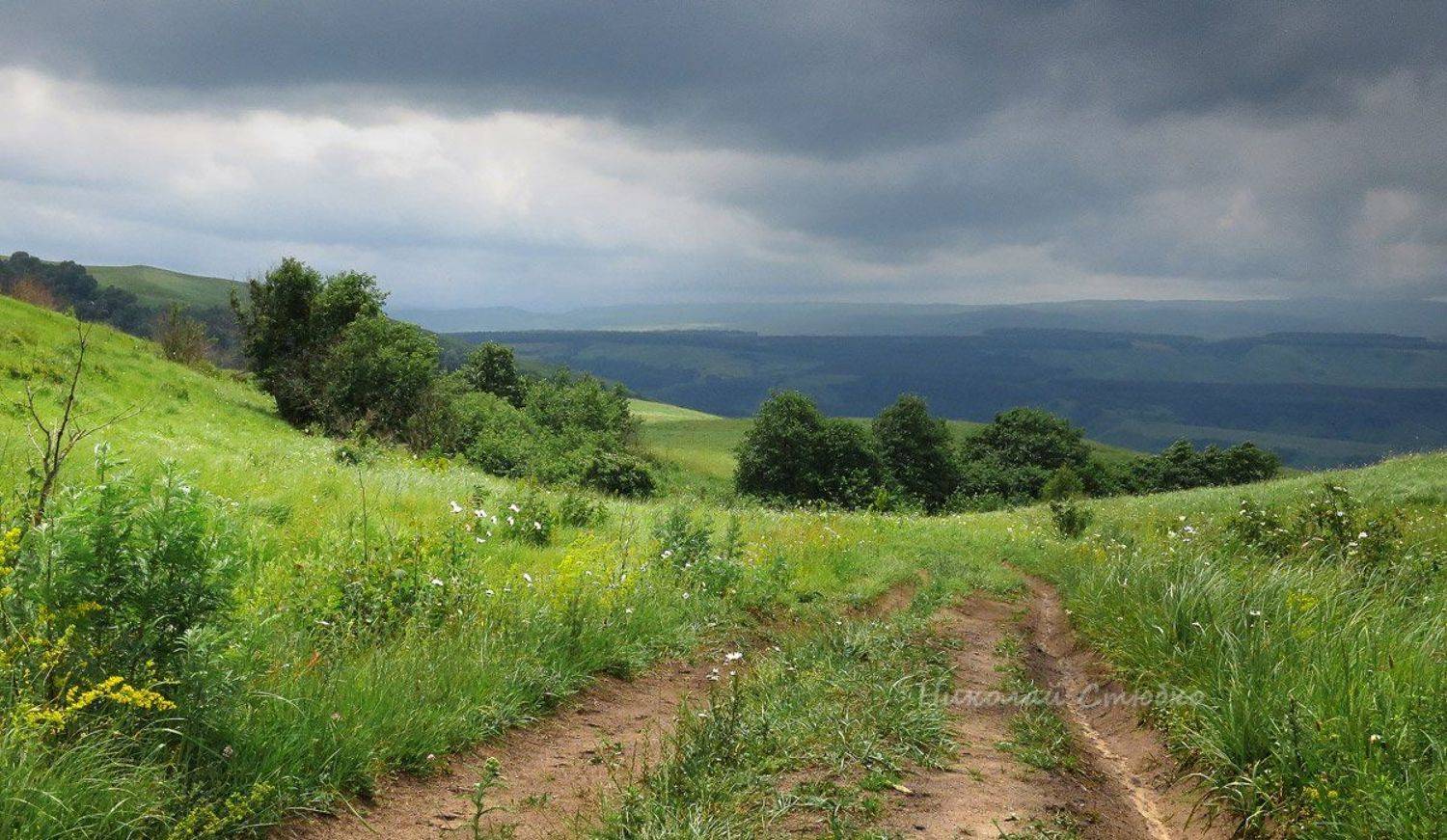 кавказ горы облака лето гроза, Николай Стюбко