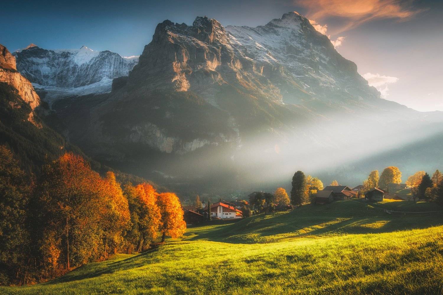 landsape,sunset,autumn,eiger, Olegs Bucis