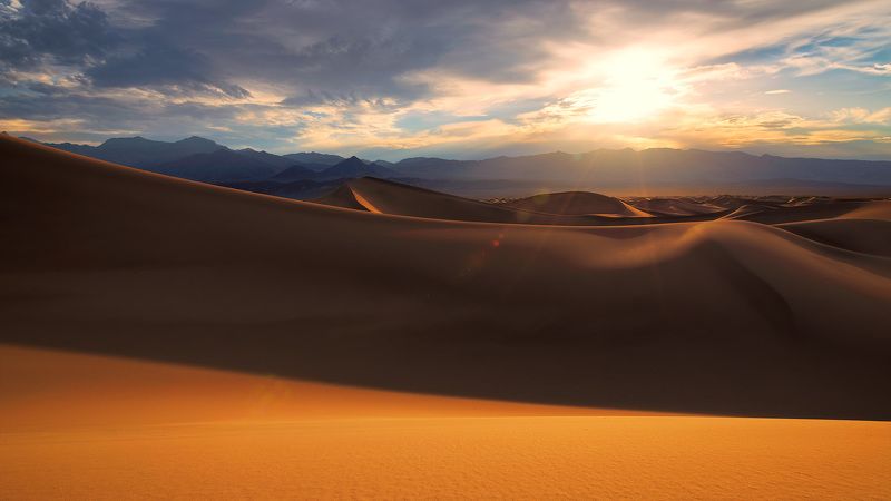 desert, sand, dry, sahara, egypt, africa, sunrise, morocco, dunes, sunset, nature, panoramic, landscape, valley, death, sand, national, park, desert, California, USA, hot, travel, wave, summer, yellow, mesquite, ripple, flat, Mojave, in desert фото превью