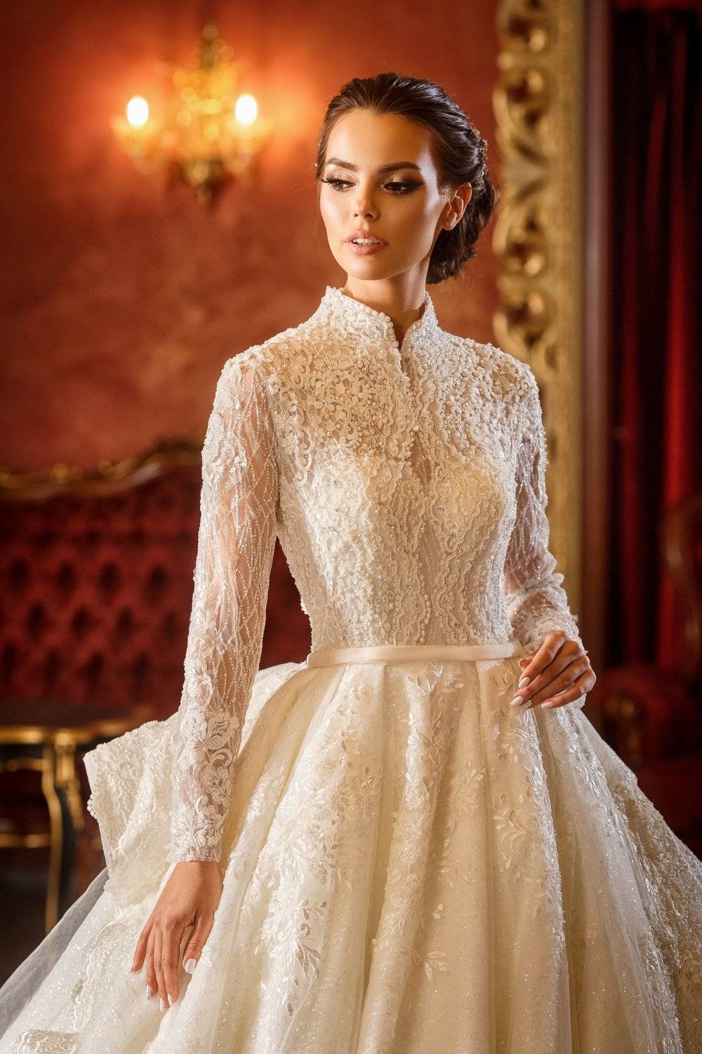 невеста, модель, портрет, ресторан, свадьба, платье, девушка, роскошь, Анастасия Косарева