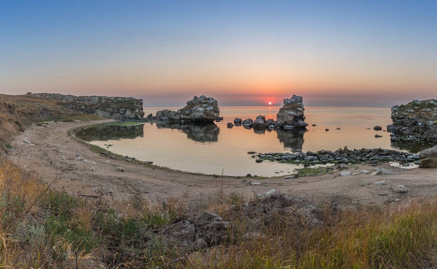 море, утро, крым, бухта, восход, Евгений Патрешов