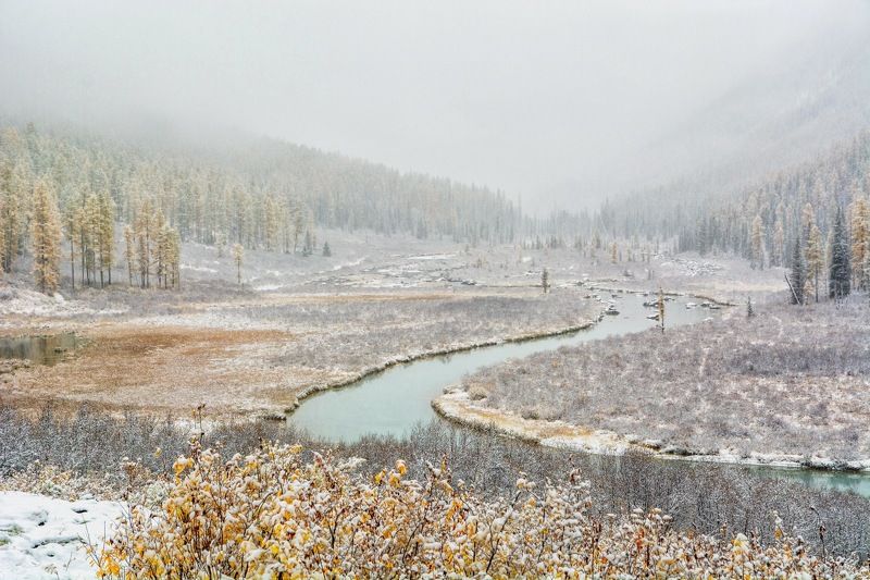 алтай,осень зима наступает фото превью