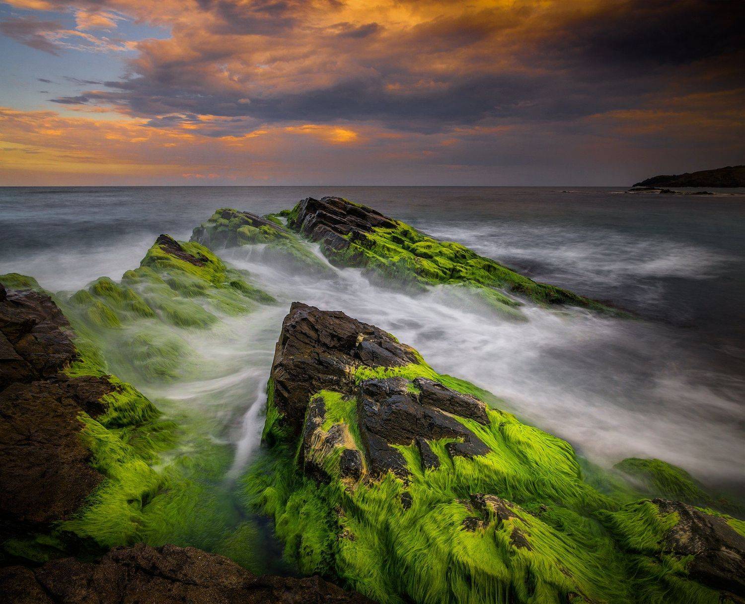 landscape nature seascape rocks castal coast beach sea seaside storm cliff long exposure scenery  sunset cloudy bulgaria, Александър Александров