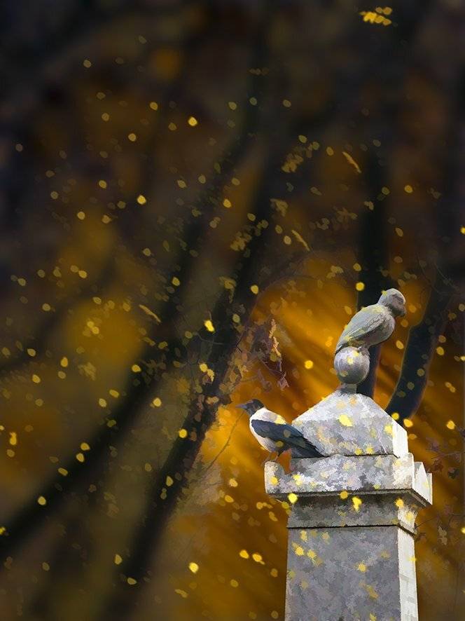 Падают, падают, падают листья...(Тихвинское кладбище . Санкт-Петербург). Автор: T. Bondarenko , T. Bondarenko
